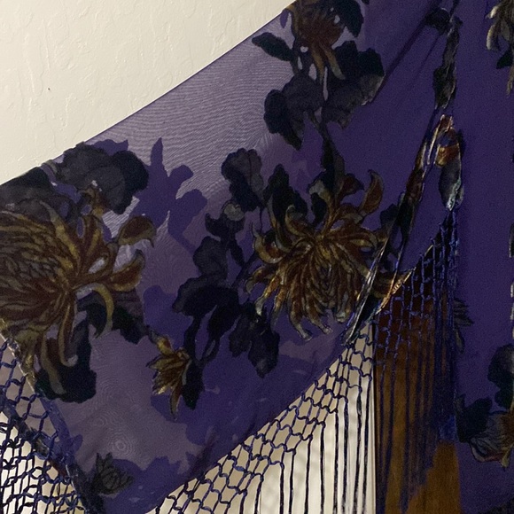 Phraseology LA Velvet Fringe Kimono - Picture 4 of 6
